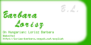 barbara lorisz business card